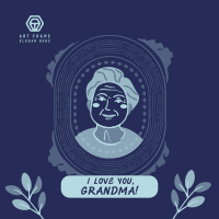 Greeting Grandmother Frame Instagram Post Image Preview