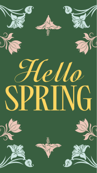 Vintage Spring Pattern Instagram Reel Image Preview