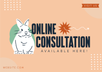 Online Consult for Pets Postcard