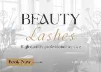 Fancy Beauty Lashes Postcard Design