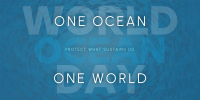 Simple Minimalist Ocean Day Twitter Post