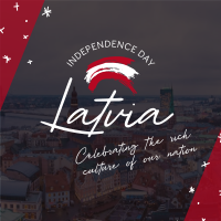 Latvia Independence Day Instagram Post Design