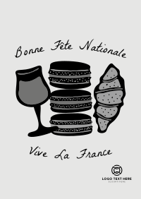 French Food Illustration Poster