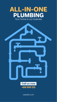 All-in-One plumbing services Instagram Story Design