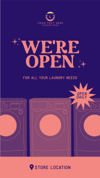 Laundry Store Hours Facebook Story