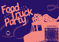 Food Truck Party Postcard Design