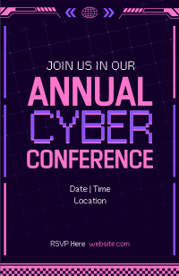 Modern Pixel Techno Invitation