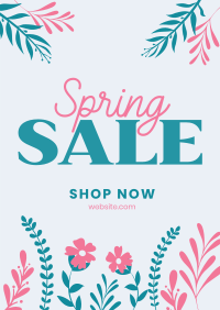 Floral Spring Sale Poster Design