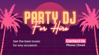 Synthwave DJ Party Service Facebook Event Cover