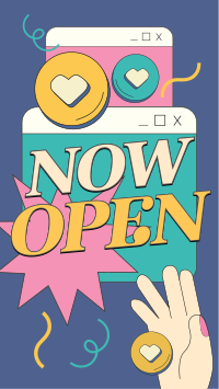 Retro Now Open Facebook Story