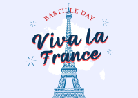 Celebrate Bastille Day Postcard