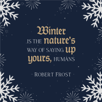 Winter Quote Snowflakes Instagram Post