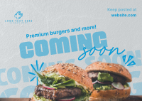 Burgers & More Coming Soon Postcard