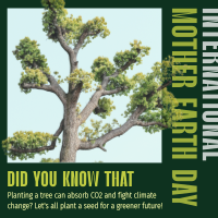 Earth Day Tree Planting Linkedin Post Design
