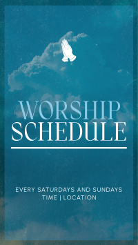 Simple Church Schedule Instagram Story