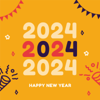 Playful New Year Greeting Instagram Post Image Preview