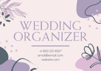 Abstract Wedding Organizer Postcard