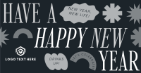 Quirky New Year Greeting Facebook Ad