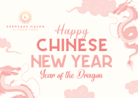 Chinese New Year Dragon Postcard Image Preview