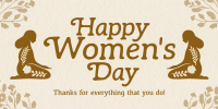 Rustic International Women's Day Twitter Post