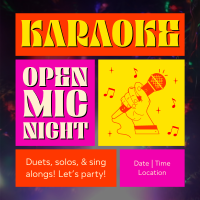 Karaoke Open Mic Instagram Post Design