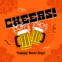 Cheery Beer Day Instagram Post Design