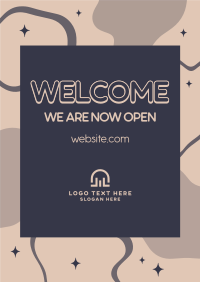 Welcome Now Open Poster