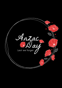 Anzac Day Wreath Poster