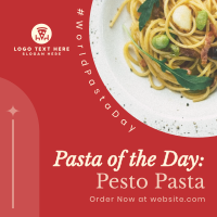 Minimalist Pasta Day Instagram Post Design