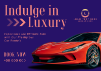 Luxury Car Rental Postcard example 1