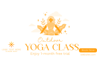 Outdoor Yoga Class Postcard