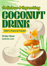 Refreshing Coconut Drink Flyer