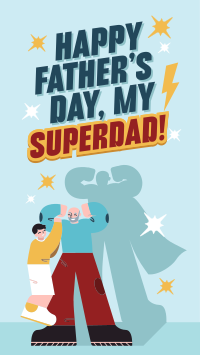 Superhero Father's Day Instagram Reel Image Preview