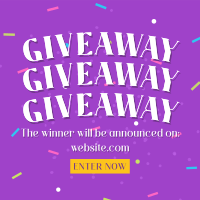 Confetti Giveaway Announcement Linkedin Post