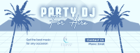 Synthwave DJ Party Service Facebook Cover Image Preview