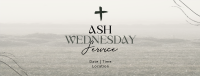 Minimalist Ash Wednesday Facebook Cover Image Preview