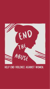 End the Abuse Woman Silhouette Facebook Story