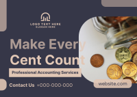 Make Every Cent Count Postcard