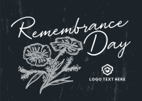 Remembrance Poppies Postcard Design