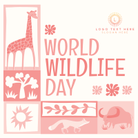 Paper Cutout World Wildlife Day Instagram Post