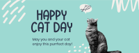 Simple Cat Day Facebook Cover