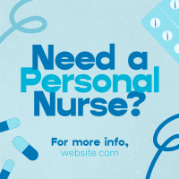 Caring Professional Nurse Instagram Post Design