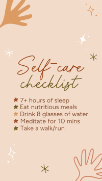 Self care checklist YouTube Short