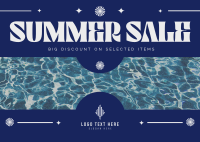 Retro Summer Sale Postcard