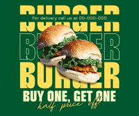 Double Burger Promo Facebook Post