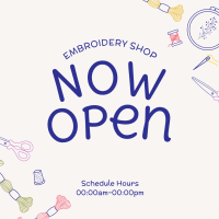 Cute Embroidery Shop Instagram Post