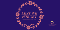 Geometric Poppy Remembrance Day Twitter Post