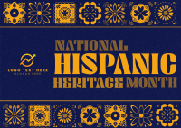 Hispanic Heritage Month Tiles Postcard