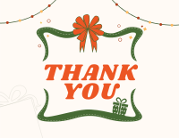 Christmas Party Celebration Thank You Card