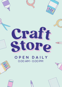 Kawaii Craft Shop Poster